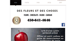Desktop Screenshot of desfleursetdeschoses.com