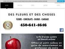 Tablet Screenshot of desfleursetdeschoses.com